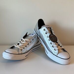 Converse Century Project Men's Metallic Silver Low Top Size 12 EUC